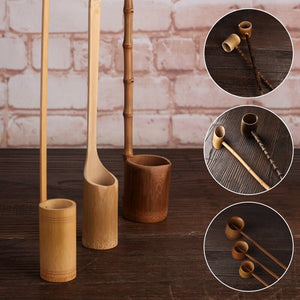 Bamboo Wooden Tea Scoop Ceremony Table Decor Japanese for Home Garden Tea Ceremony Bathroom Sauna Scoops Teaware Kitchen Tool acacuss
