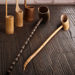 Bamboo Wooden Tea Scoop Ceremony Table Decor Japanese for Home Garden Tea Ceremony Bathroom Sauna Scoops Teaware Kitchen Tool acacuss