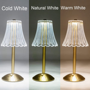 Bar Touch Table Lamp Rechargeable Wireless Desk Lamp Portable Bedroom Night Light LED Decor Lights for Coffee Hotel Restaurant acacuss