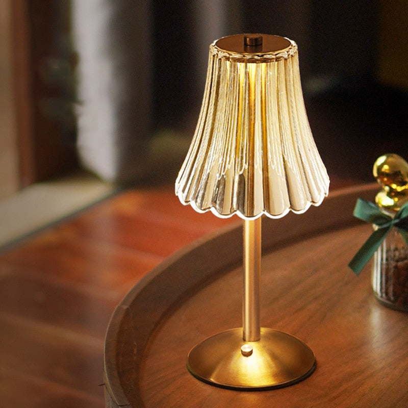 Bar Touch Table Lamp Rechargeable Wireless Desk Lamp Portable Bedroom Night Light LED Decor Lights for Coffee Hotel Restaurant acacuss