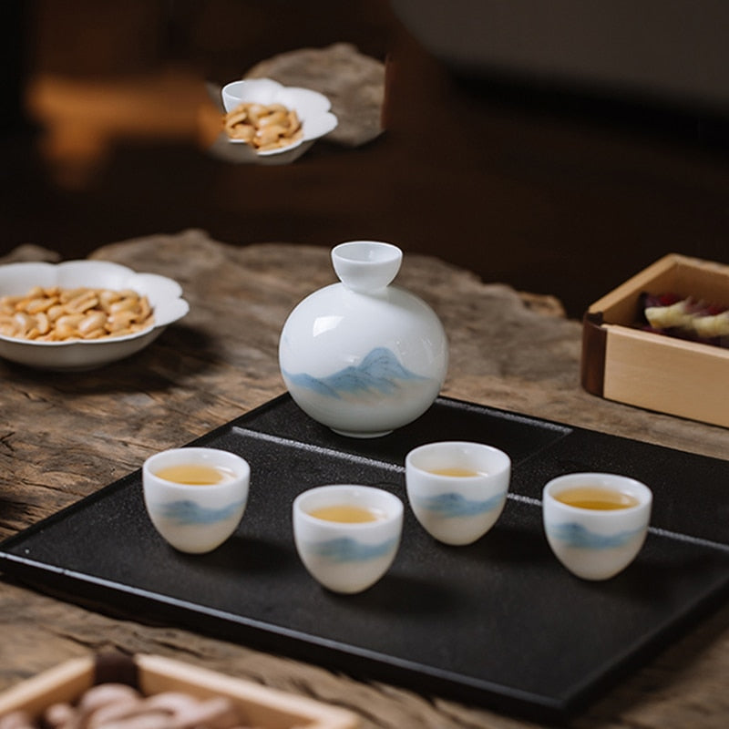 Bartender Beer Mixer Bar Set Glasses Sake Mini Cocktail Distiller Liquor Soju Drinks Kitchen Copas De Vino Shot Wine Kit ZY50JJ acacuss