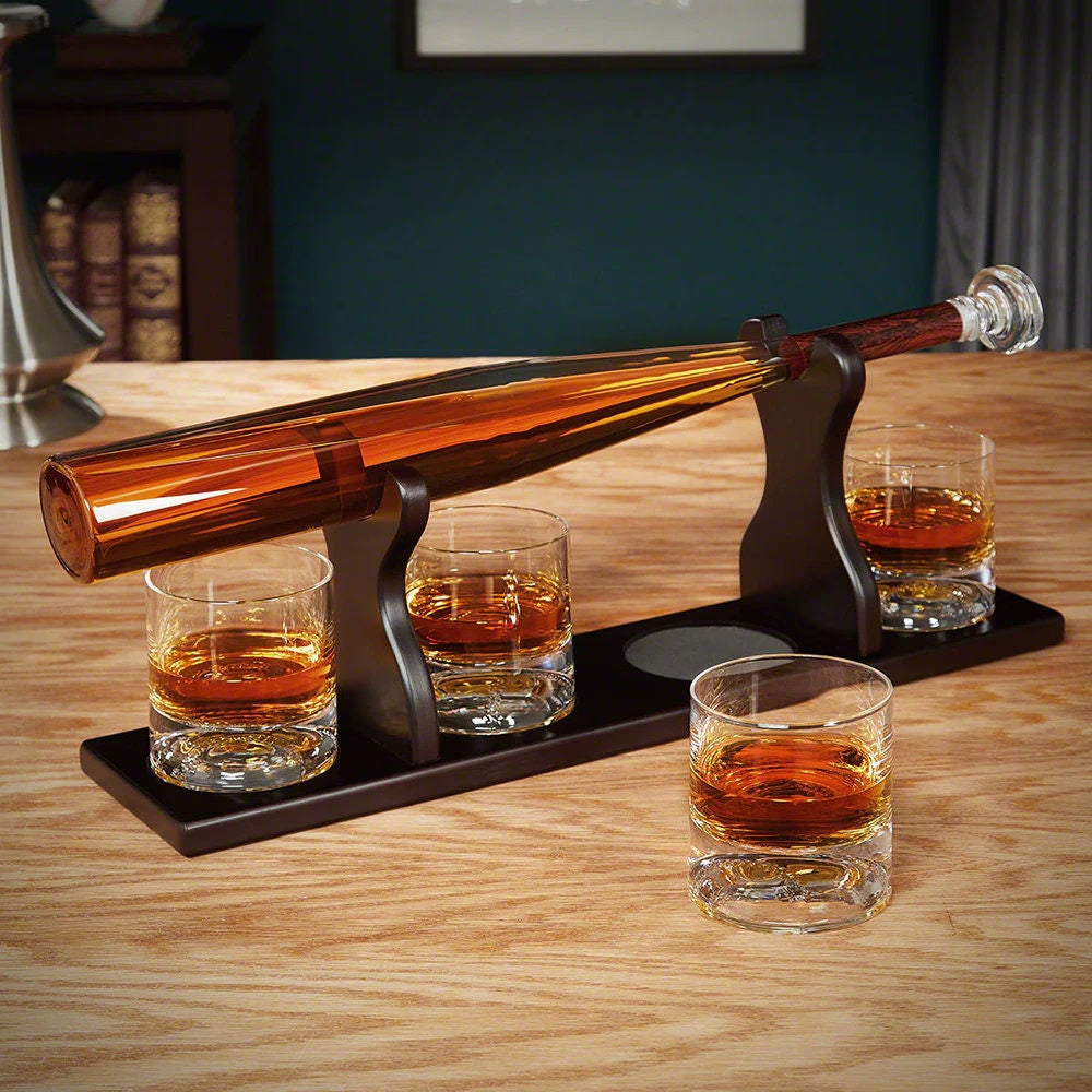 Baseball Whiskey Scotch Decanter Set Best for whiskey gift Vintage Blower Wine Pot Diamond Wine Stopper Glass Decanter Bottle acacuss