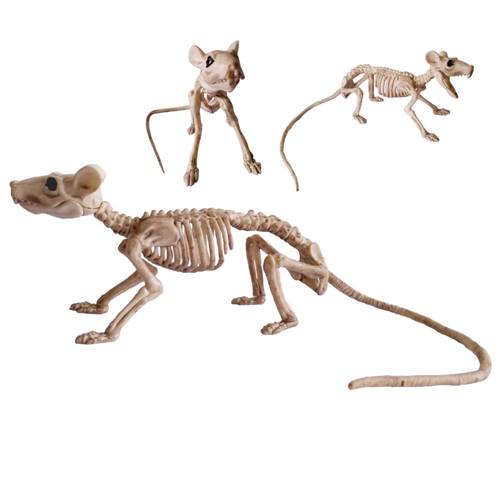 Bat Mouse Crow Skeleton Bones Halloween Animal Horror Frightening Ornaments Hallowmas Creepy Decoration Props Party acacuss