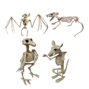 Bat Mouse Crow Skeleton Bones Halloween Animal Horror Frightening Ornaments Hallowmas Creepy Decoration Props Party acacuss