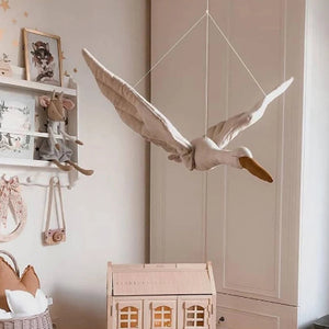 Bedroom Nursery Room Decoration Hanging Ornaments Baby Soothing Pillow Plush Stuffed Doll Wall Hanging Swan Creative acacuss