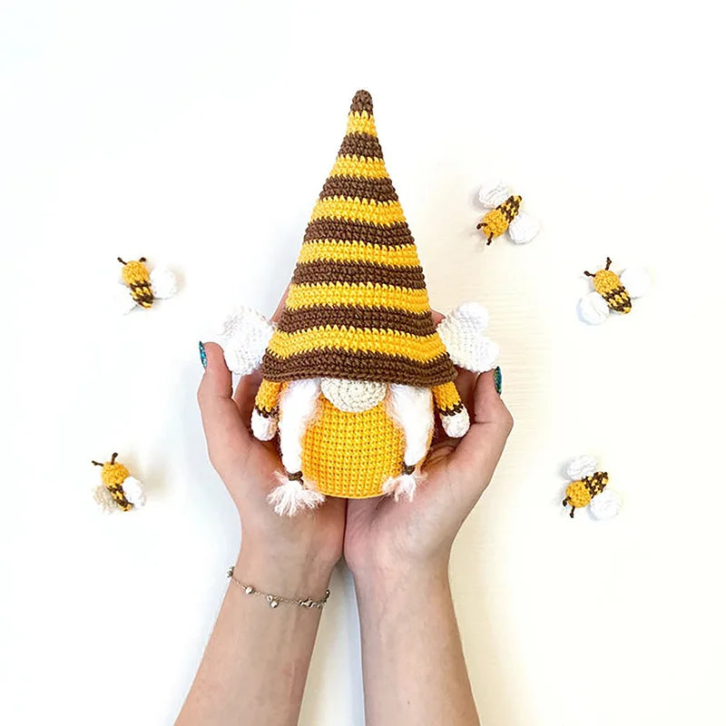 Bee Festival Knitted Plush Doll Decoration Cute Dwarf Faceless Doll Adornment  Living Room Decoration  Christmas Decor acacuss
