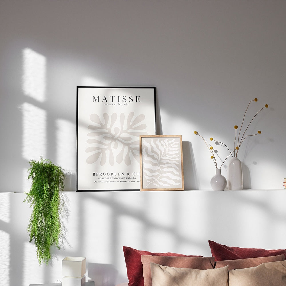 Beige Matisse Poster Nude Picasso Girl Abstract Line Art Print Coral Leaf Canvas Painting Boho Wall Picture Living Room Decor acacuss