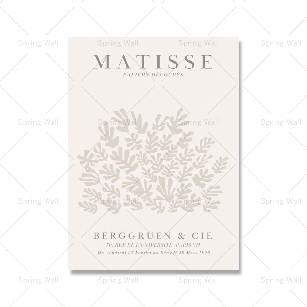 Beige Matisse Poster Nude Picasso Girl Abstract Line Art Print Coral Leaf Canvas Painting Boho Wall Picture Living Room Decor acacuss