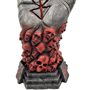 Berserk Hand of God Ornaments Skull hand Sculpture Fun Resin Statue Desktop Bookshelf Decoration Halloween Crafts Gifts acacuss