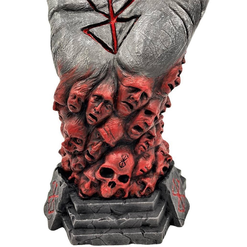 Berserk Hand of God Ornaments Skull hand Sculpture Fun Resin Statue Desktop Bookshelf Decoration Halloween Crafts Gifts acacuss
