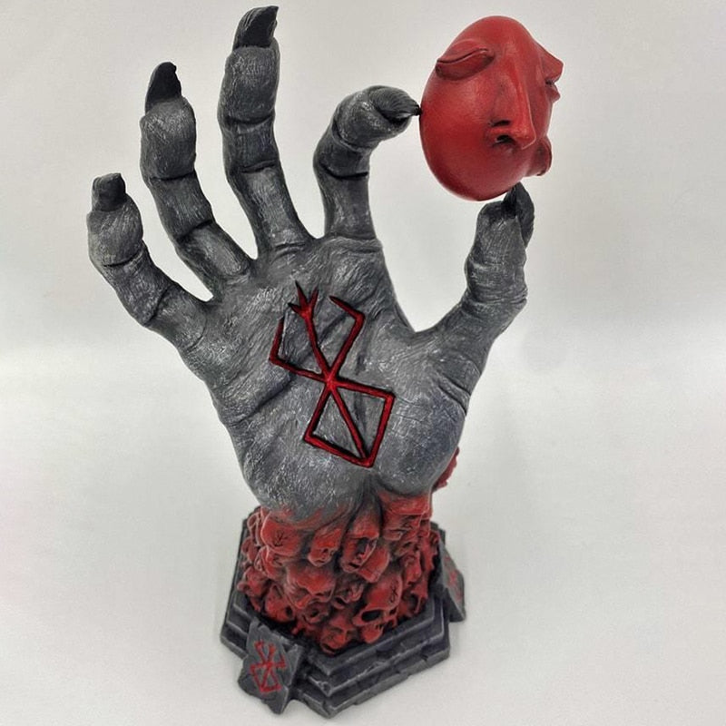 Berserk Hand of God Ornaments Skull hand Sculpture Fun Resin Statue Desktop Bookshelf Decoration Halloween Crafts Gifts acacuss