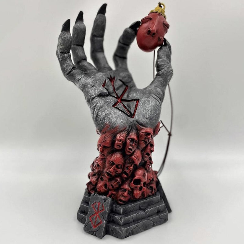 Berserk Hand of God Ornaments Skull hand Sculpture Fun Resin Statue Desktop Bookshelf Decoration Halloween Crafts Gifts acacuss
