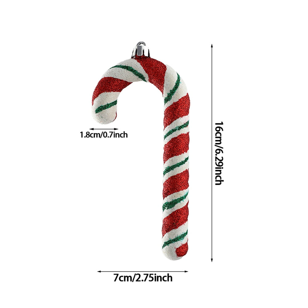 Big Candy Cane Christmas Canes Christmas Tree Decorations For Home Party New Year Christmas Xmas Tree Hanging Ornaments 2021 acacuss