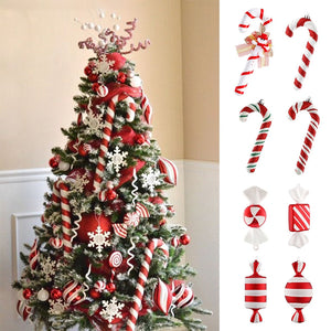 Big Candy Cane Christmas Canes Christmas Tree Decorations For Home Party New Year Christmas Xmas Tree Hanging Ornaments 2021 acacuss
