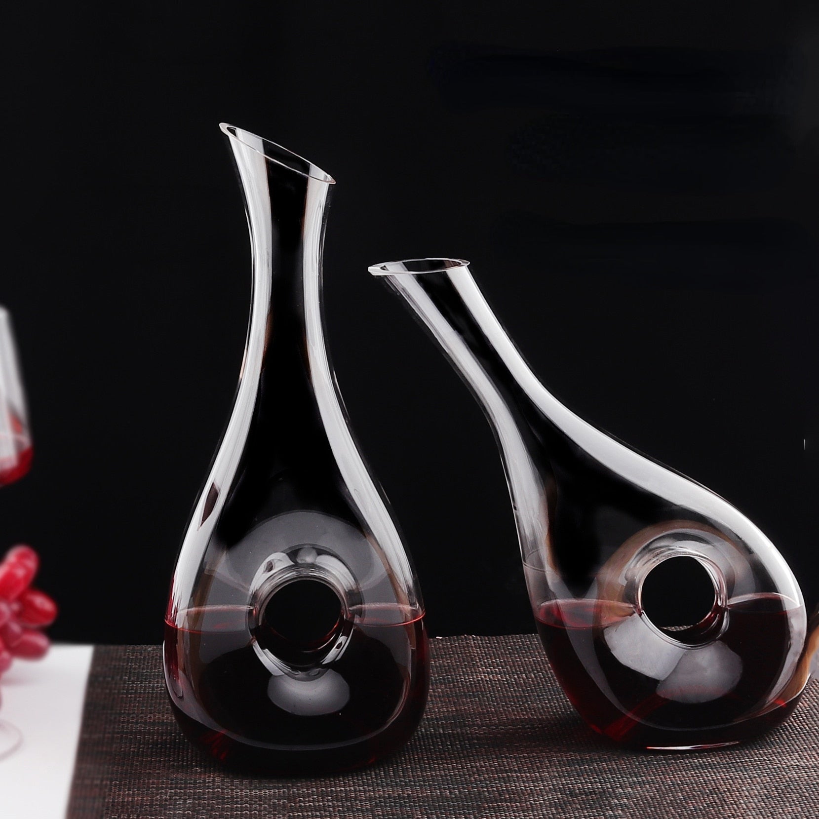 Big Decanter Handmade Snail Wine Decanter Creative Crystal Glass Wine Decanter Oblique Mouth Wine Dispenser acacuss