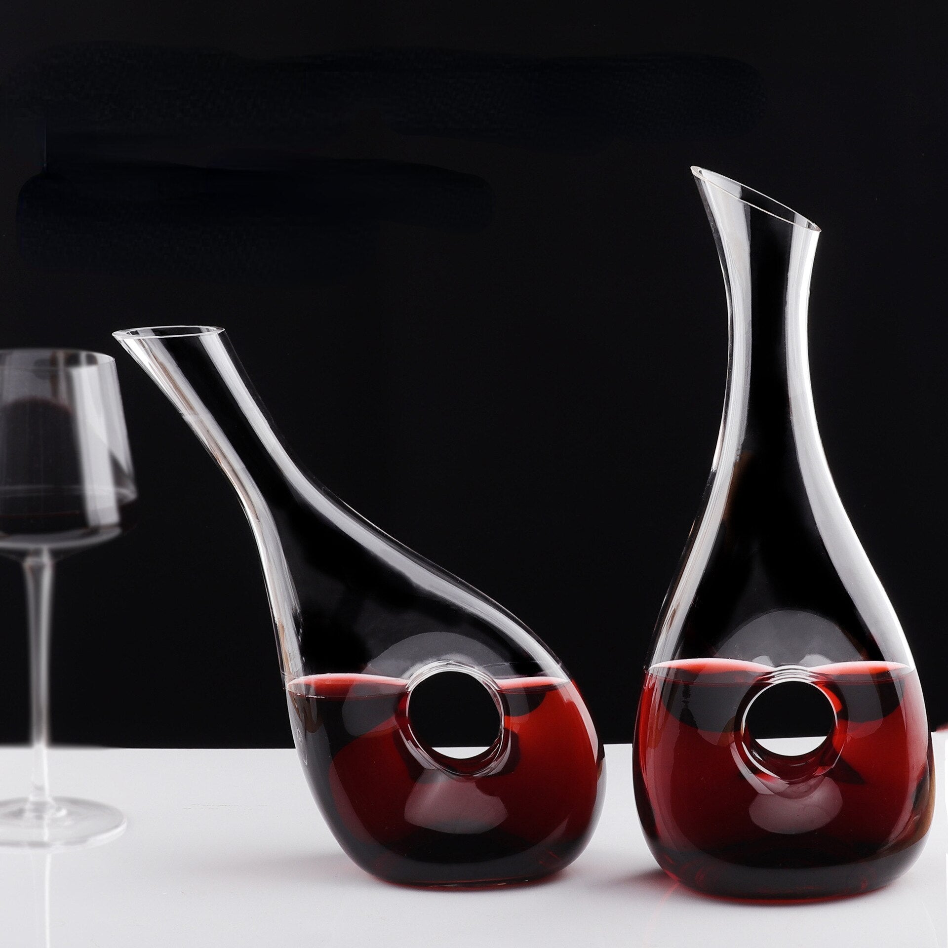 Big Decanter Handmade Snail Wine Decanter Creative Crystal Glass Wine Decanter Oblique Mouth Wine Dispenser acacuss