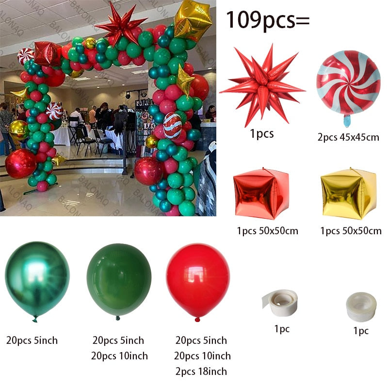 Big Gingerbread Man Balloon Xmas Balloon Toy Christmas Balloon Latex Balloon Christmas Party Decoration New Year 2023 Supplies acacuss