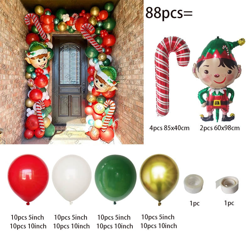 Big Gingerbread Man Balloon Xmas Balloon Toy Christmas Balloon Latex Balloon Christmas Party Decoration New Year 2023 Supplies acacuss
