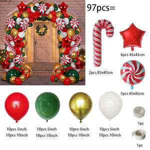 Big Gingerbread Man Balloon Xmas Balloon Toy Christmas Balloon Latex Balloon Christmas Party Decoration New Year 2023 Supplies acacuss