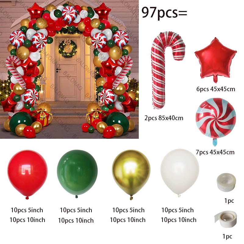 Big Gingerbread Man Balloon Xmas Balloon Toy Christmas Balloon Latex Balloon Christmas Party Decoration New Year 2023 Supplies acacuss