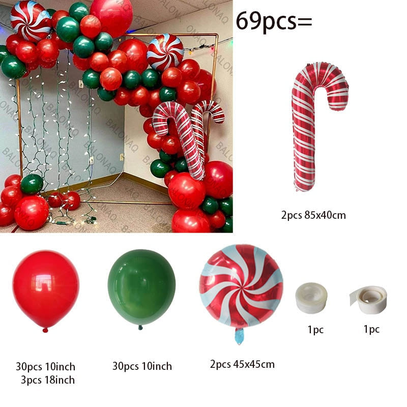 Big Gingerbread Man Balloon Xmas Balloon Toy Christmas Balloon Latex Balloon Christmas Party Decoration New Year 2023 Supplies acacuss
