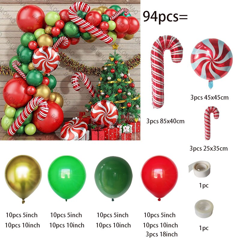Big Gingerbread Man Balloon Xmas Balloon Toy Christmas Balloon Latex Balloon Christmas Party Decoration New Year 2023 Supplies acacuss