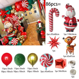 Big Gingerbread Man Balloon Xmas Balloon Toy Christmas Balloon Latex Balloon Christmas Party Decoration New Year 2023 Supplies acacuss