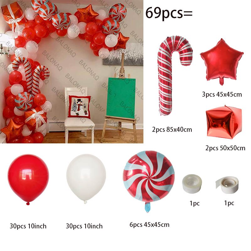 Big Gingerbread Man Balloon Xmas Balloon Toy Christmas Balloon Latex Balloon Christmas Party Decoration New Year 2023 Supplies acacuss