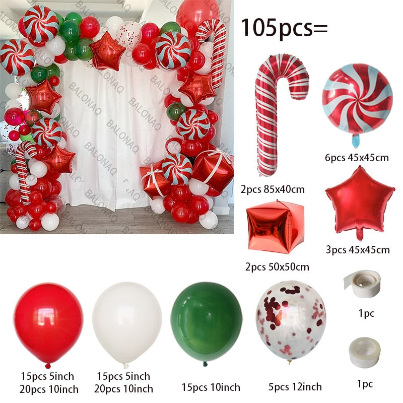Big Gingerbread Man Balloon Xmas Balloon Toy Christmas Balloon Latex Balloon Christmas Party Decoration New Year 2023 Supplies acacuss