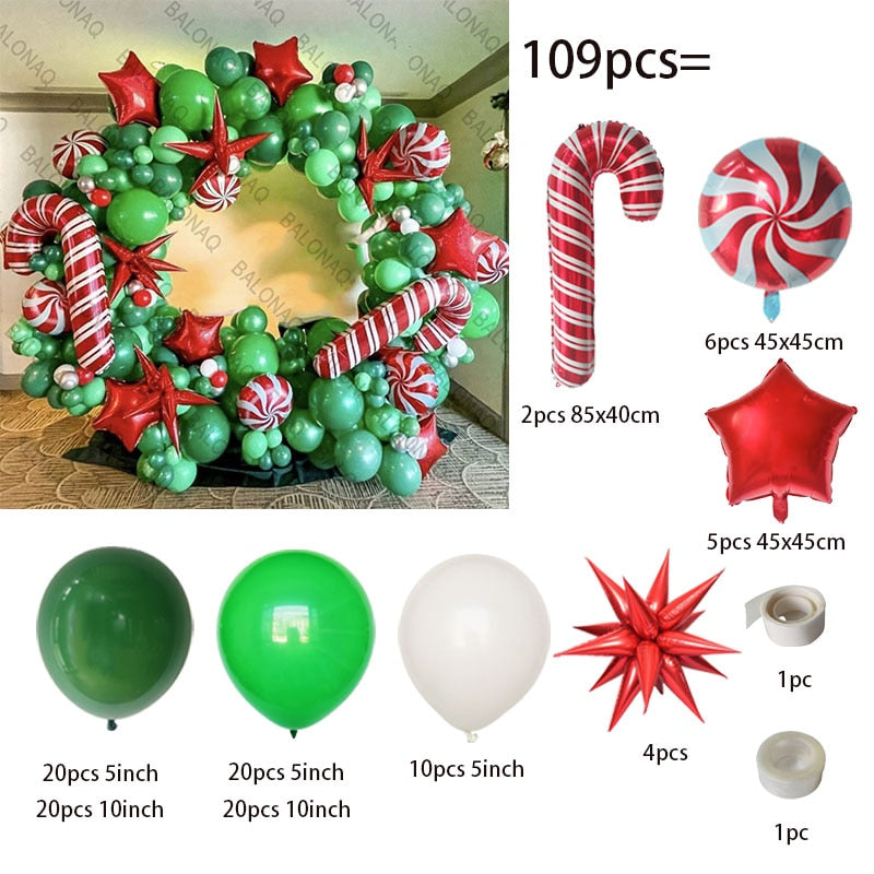 Big Gingerbread Man Balloon Xmas Balloon Toy Christmas Balloon Latex Balloon Christmas Party Decoration New Year 2023 Supplies acacuss
