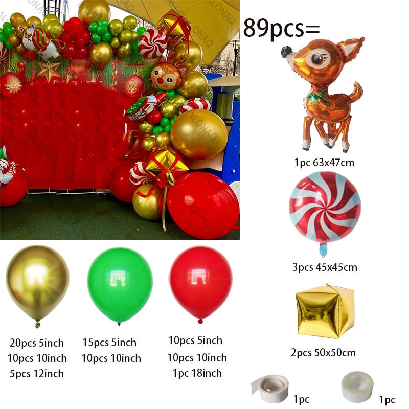 Big Gingerbread Man Balloon Xmas Balloon Toy Christmas Balloon Latex Balloon Christmas Party Decoration New Year 2023 Supplies acacuss