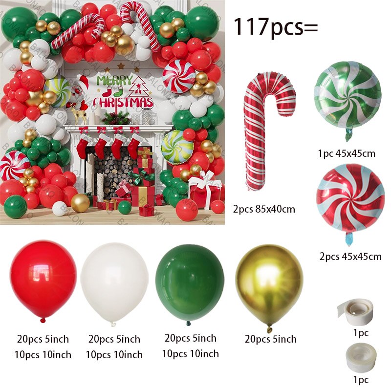 Big Gingerbread Man Balloon Xmas Balloon Toy Christmas Balloon Latex Balloon Christmas Party Decoration New Year 2023 Supplies acacuss