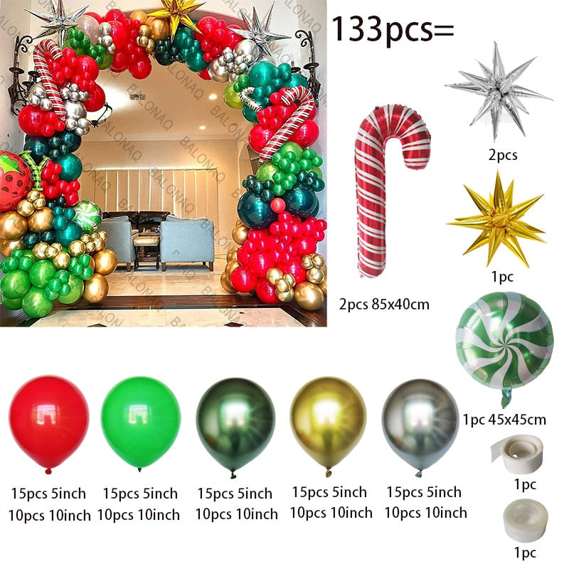 Big Gingerbread Man Balloon Xmas Balloon Toy Christmas Balloon Latex Balloon Christmas Party Decoration New Year 2023 Supplies acacuss