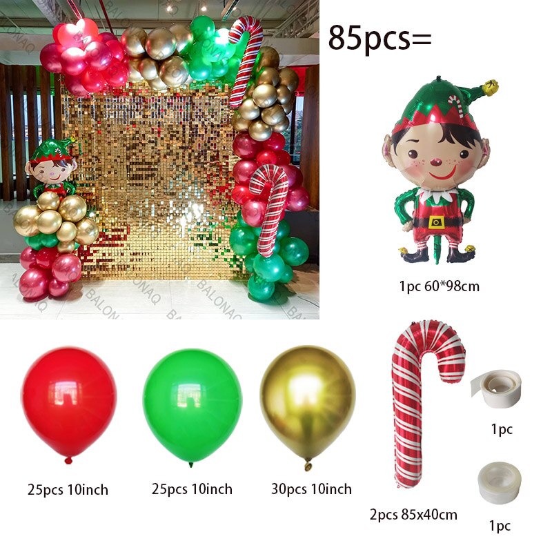 Big Gingerbread Man Balloon Xmas Balloon Toy Christmas Balloon Latex Balloon Christmas Party Decoration New Year 2023 Supplies acacuss