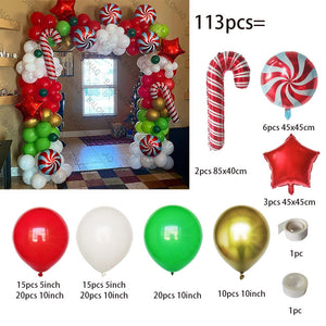 Big Gingerbread Man Balloon Xmas Balloon Toy Christmas Balloon Latex Balloon Christmas Party Decoration New Year 2023 Supplies acacuss