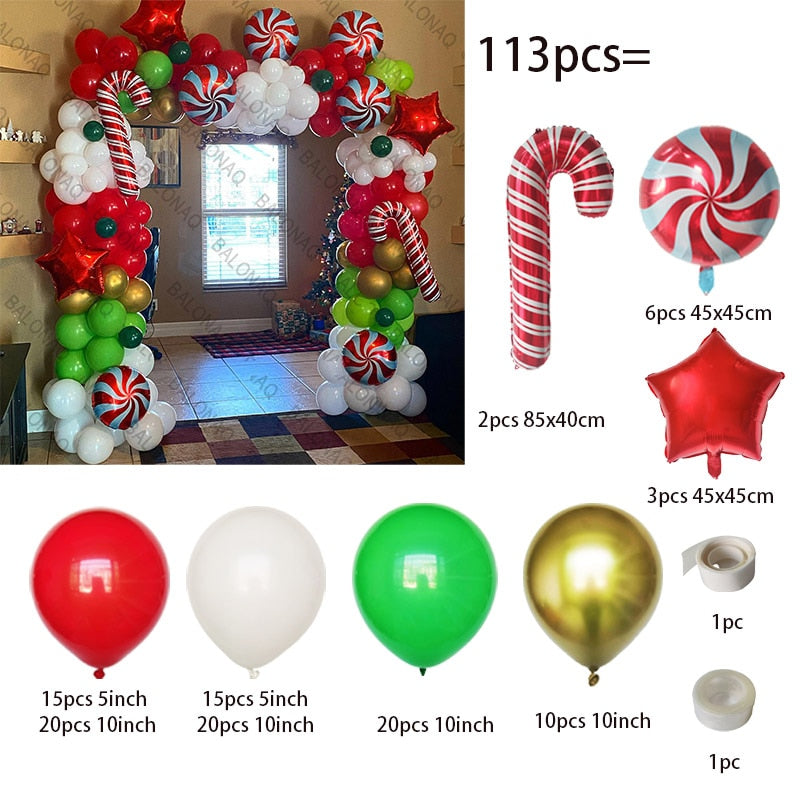 Big Gingerbread Man Balloon Xmas Balloon Toy Christmas Balloon Latex Balloon Christmas Party Decoration New Year 2023 Supplies acacuss