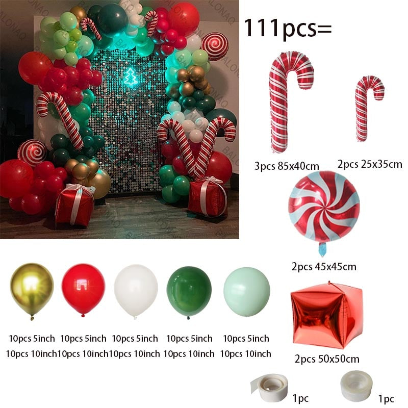 Big Gingerbread Man Balloon Xmas Balloon Toy Christmas Balloon Latex Balloon Christmas Party Decoration New Year 2023 Supplies acacuss