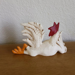 Big Rooster White Planking Creative Desktop Decoration Home Decoration Resin Craft acacuss
