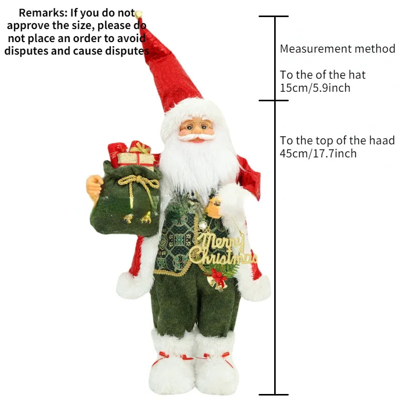 Big Santa Claus Dolls Xmas Pendants 2024 New Year Merry Christmas Tree Decor for Home Kids Naviidad Presents Noel Gifts Natal acacuss