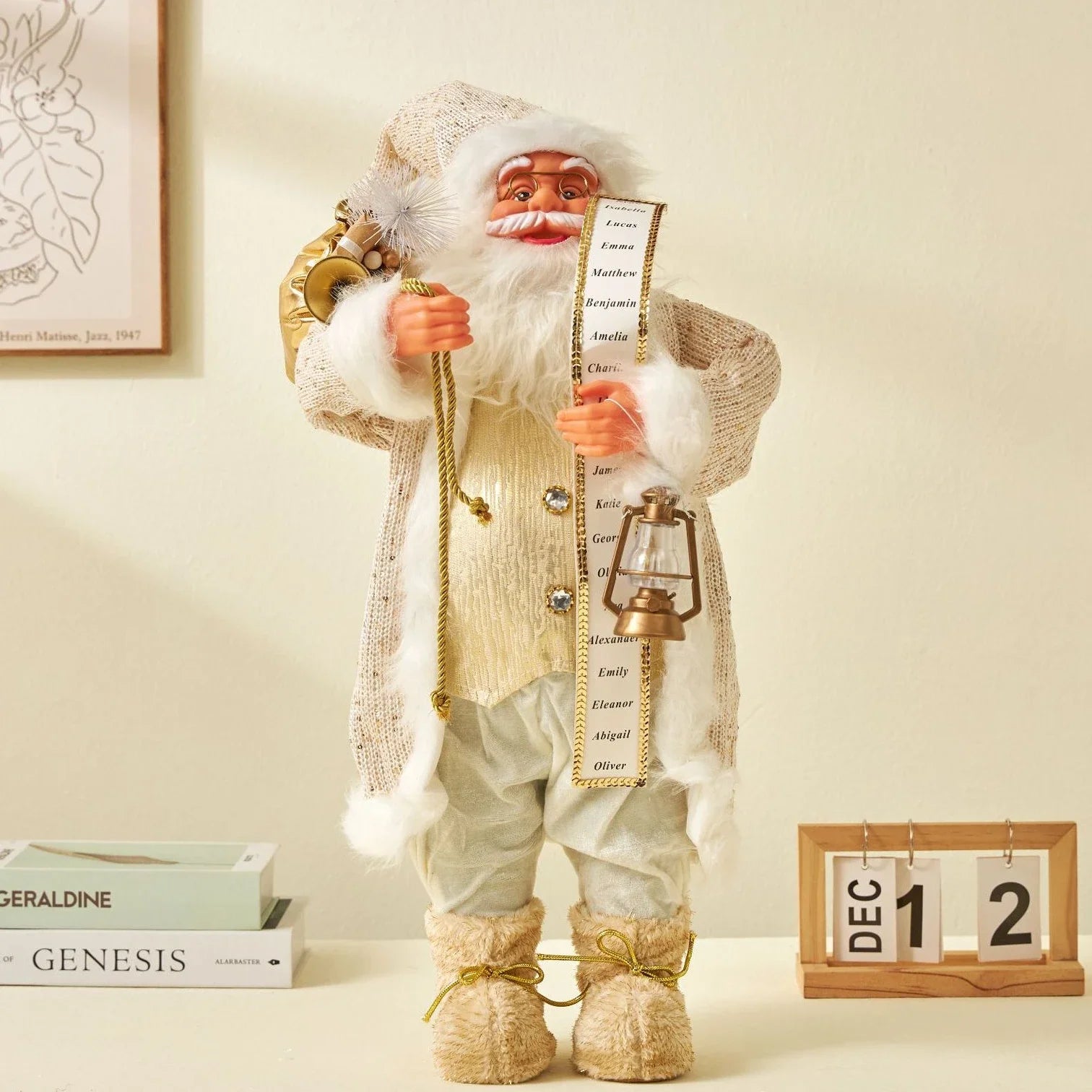 Big Santa Claus Dolls Xmas Pendants 2024 New Year Merry Christmas Tree Decor for Home Kids Naviidad Presents Noel Gifts Natal acacuss