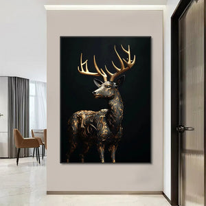 Black And Gold Animals Poster Animal Eagle Lion Carp Wolf Photo Canvas Print Poster Wall Art Decoration Painting Home Decoration acacuss