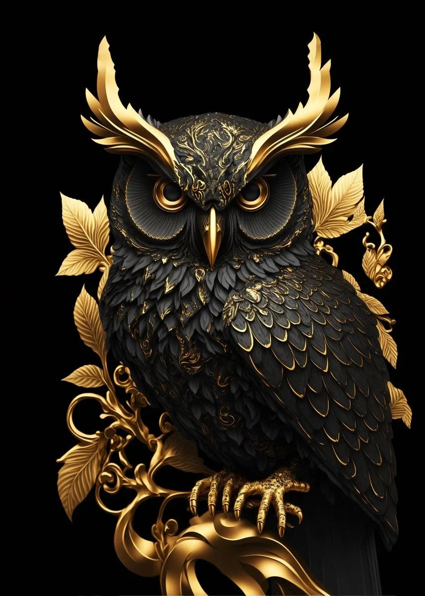 Black And Gold Animals Poster Animal Eagle Lion Carp Wolf Photo Canvas Print Poster Wall Art Decoration Painting Home Decoration acacuss