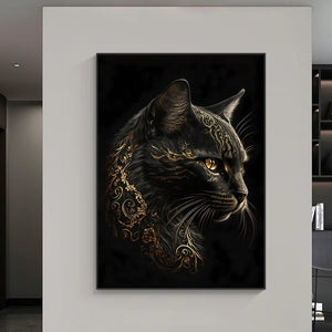 Black And Gold Animals Poster Animal Eagle Lion Carp Wolf Photo Canvas Print Poster Wall Art Decoration Painting Home Decoration acacuss