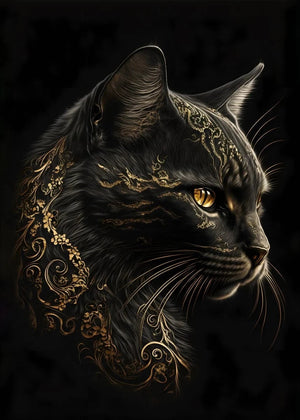Black And Gold Animals Poster Animal Eagle Lion Carp Wolf Photo Canvas Print Poster Wall Art Decoration Painting Home Decoration acacuss