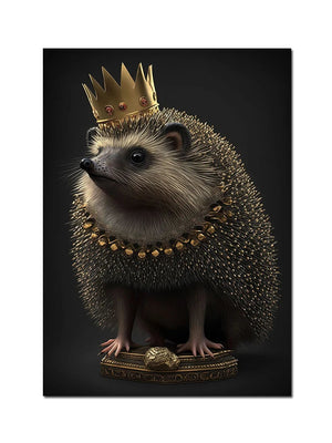 Black And Gold King Animals Monkey Bee Snake Scorpion Lion Canvas Painting Crown Poster Print For Living Room Home Decoration acacuss