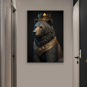 Black And Gold King Animals Monkey Bee Snake Scorpion Lion Canvas Painting Crown Poster Print For Living Room Home Decoration acacuss