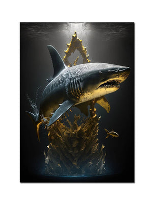 Black And Gold King Animals Monkey Bee Snake Scorpion Lion Canvas Painting Crown Poster Print For Living Room Home Decoration acacuss