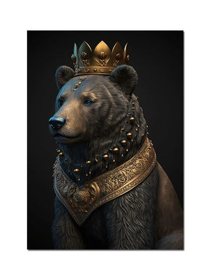 Black And Gold King Animals Monkey Bee Snake Scorpion Lion Canvas Painting Crown Poster Print For Living Room Home Decoration acacuss