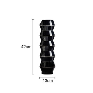 Black and White Resin Crafts Vase Desk Decoration Flowers Pots Decorative Flower Arrangement Floral Vases Modern Home Decor acacuss