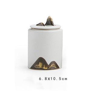 Black and white coffee canister acacuss